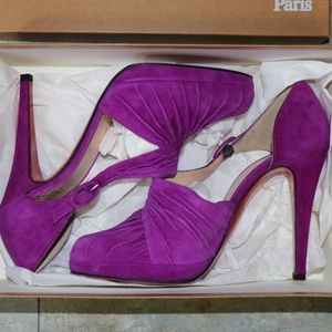 LOUBOUTIN Magenta Pumps Drapiday 120 Size 5.5